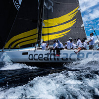 Buy canvas prints of Oceanracers at Antigua Sailing Week. by Ed Whiting