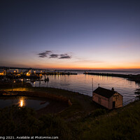 Buy canvas prints of Before the sun at Newlyn Harbour, Cornwall. by Ed Whiting