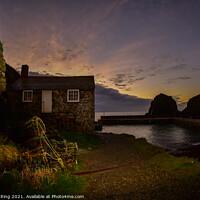 Buy canvas prints of Mullion Cove's fisherman's House by Ed Whiting