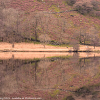 Buy canvas prints of Reflections in a Snowdon Lake by Ed Whiting