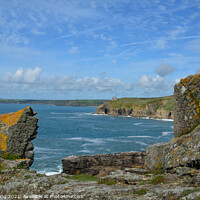 Buy canvas prints of Rocky Cornish Coast look out. by Ed Whiting