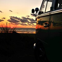 Buy canvas prints of VW sunset by Ed Whiting