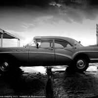 Buy canvas prints of CLASSIC AMERICAN CAR by Simon Keeping