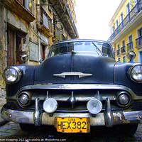 Buy canvas prints of CLASSIC CHEVY IN CUBA by Simon Keeping