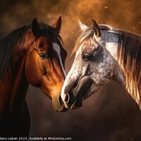 Buy canvas prints of Two horses by Massimiliano Leban