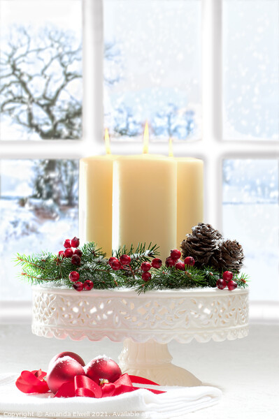 Christmas Candles Display Picture Board by Amanda Elwell