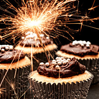 Buy canvas prints of Sparkler Cupcakes by Amanda Elwell