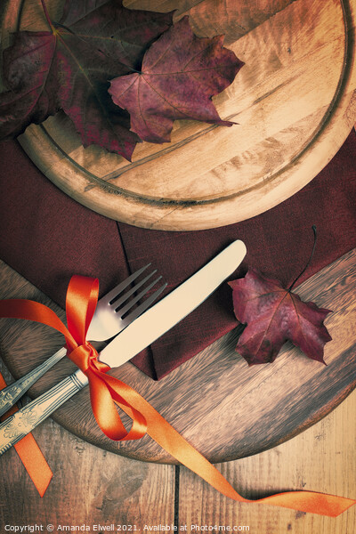 Autumn Dining Picture Board by Amanda Elwell