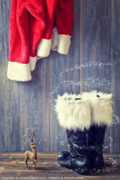 Santa's Boots Picture Board by Amanda Elwell