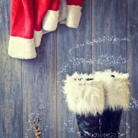 Buy canvas prints of Santa's Boots by Amanda Elwell