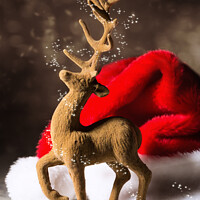 Buy canvas prints of Christmas Reindeer by Amanda Elwell