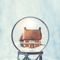 Buy canvas prints of Winter Snow Globe by Amanda Elwell