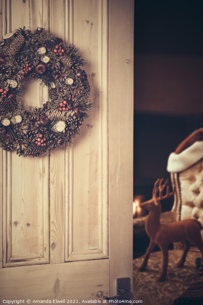 Open Christmas Door Picture Board by Amanda Elwell