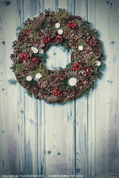 Rustic Door With Garland Picture Board by Amanda Elwell