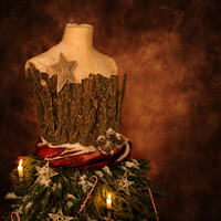 Buy canvas prints of Christmas Mannequin by Amanda Elwell