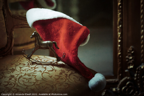 Christmas Santa Hat Picture Board by Amanda Elwell