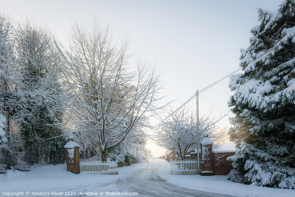 Winter Landscape Picture Board by Amanda Elwell