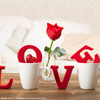 Buy canvas prints of Love With Teacups by Amanda Elwell