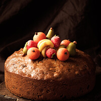 Buy canvas prints of Homemade Rich Fruit Cake by Amanda Elwell