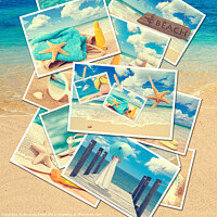 Buy canvas prints of Summer Postcards by Amanda Elwell