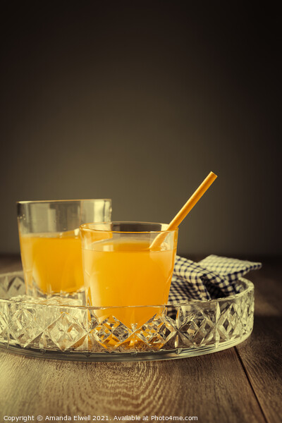 Glasses Of Orange Juice Picture Board by Amanda Elwell