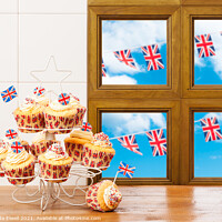 Buy canvas prints of Cupcakes With Bunting by Amanda Elwell