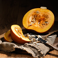 Buy canvas prints of Pumpkin Slices by Amanda Elwell