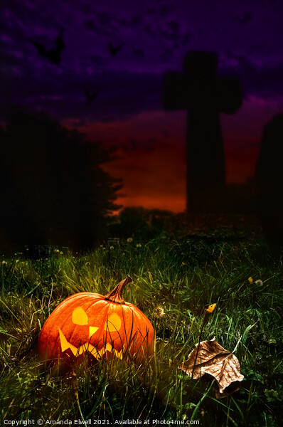 Halloween Cemetery Picture Board by Amanda Elwell