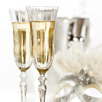 Buy canvas prints of New Year Champagne by Amanda Elwell