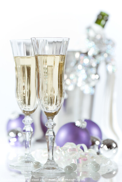 Glasses Of Champagne Picture Board by Amanda Elwell