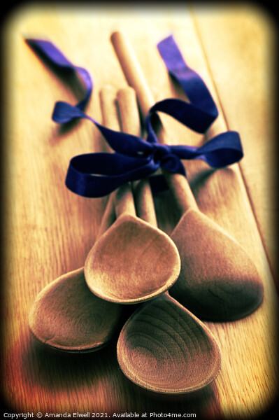 Wooden Spoons Picture Board by Amanda Elwell