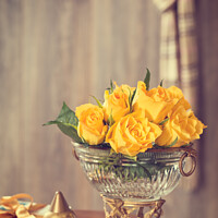 Buy canvas prints of Yellow Roses by Amanda Elwell