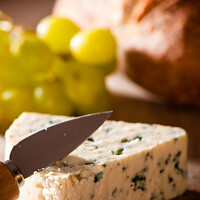 Buy canvas prints of Bread & Cheese With Grapes by Amanda Elwell