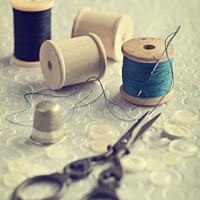 Buy canvas prints of Sewing Cotton by Amanda Elwell