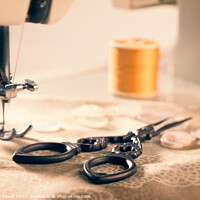 Buy canvas prints of Vintage Sewing Machine by Amanda Elwell
