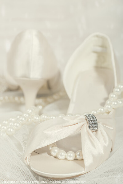 Sandals And Pearls Picture Board by Amanda Elwell