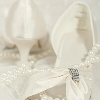 Buy canvas prints of Sandals And Pearls by Amanda Elwell