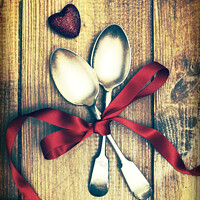 Buy canvas prints of Valentines Day Spoons by Amanda Elwell