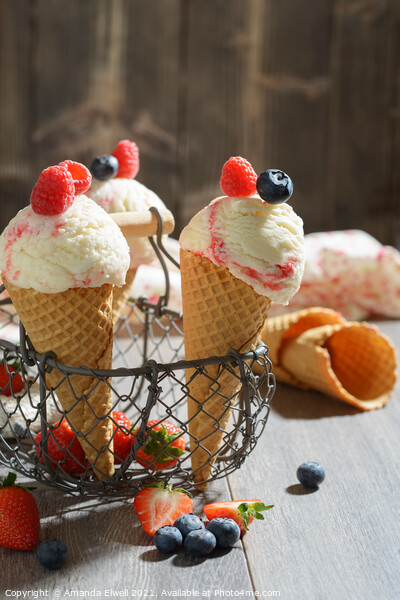 Fruity Ice Creams Picture Board by Amanda Elwell