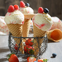 Buy canvas prints of Ice Creams With Fruit by Amanda Elwell