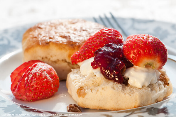 Strawberry Scones Picture Board by Amanda Elwell