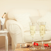 Buy canvas prints of Valentines Day Champagne by Amanda Elwell