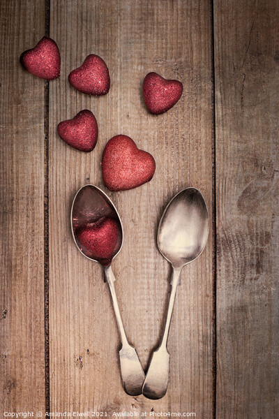 Valentines Day Spoons Picture Board by Amanda Elwell