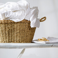 Buy canvas prints of Basket Of Laundry by Amanda Elwell