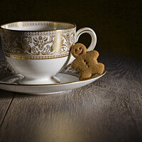 Buy canvas prints of Gingerbread With Teacup by Amanda Elwell