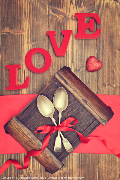 Valentine's Day Spoons Picture Board by Amanda Elwell