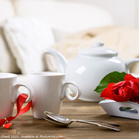 Buy canvas prints of Valentines Day Tea by Amanda Elwell