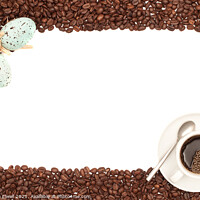 Buy canvas prints of Easter Coffee Border by Amanda Elwell