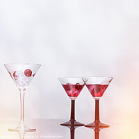 Buy canvas prints of Cocktail Glass Filled With Ice  by Amanda Elwell
