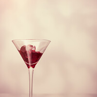 Buy canvas prints of One Cocktail With Pearl Necklace by Amanda Elwell